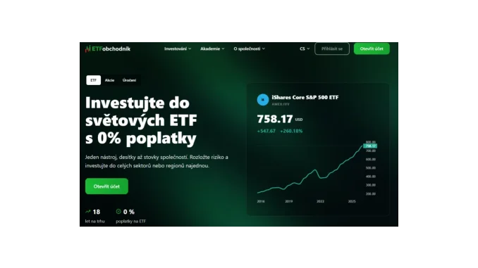 Investujte jednoduše s ETFobchodníkem bez poplatků