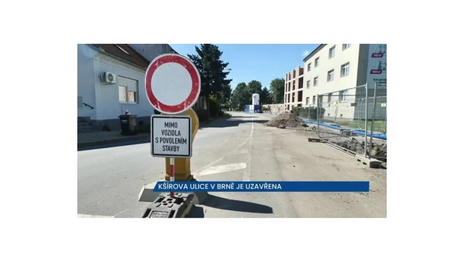 Reconstruction na Kšírově ulici v Brně - uzavírka
